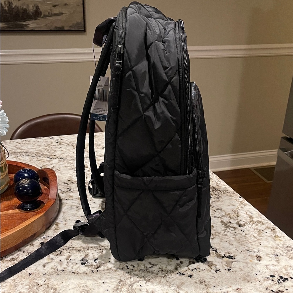 Vera Bradley Quilted Black Backpack with Pouch - Picture 3 of 16